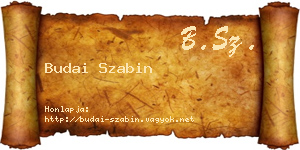 Budai Szabin névjegykártya